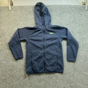 LL Bean Sweater Full Zip Hoodie Unisex Kids Size L 14-16 Blue ItemID 504929 - Picture 1 of 14