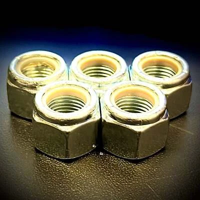 UNF Sechskant Nyloc Mutter Stahl Zink BZP P Typ DIN982 - Bild 1 von 4