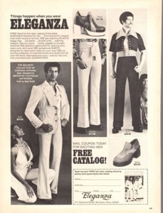 advertising print 1977 Fashion Eleganza Cool Shoes  Mens Dashing Apparel groovy - Bild 1 von 1