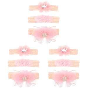 Baby Girl Bows Lace Bow Headbands Baby Girls Headbands Flower Lace Headbands - Picture 1 of 12