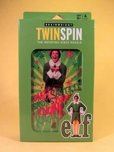 Elf TwinSpin Rotating Disc Puzzle by Brainwright Christmas Movie NEW - Picture 1 of 6
