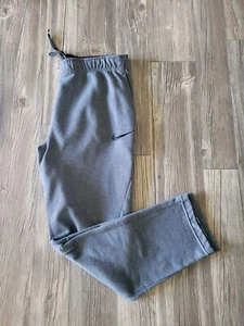 Nike Sweatpants Mens Large Gray Dri Fit Logo Straight Leg Pockets Comfortable - Picture 1 of 10