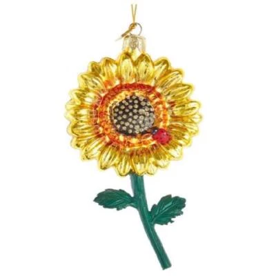 KURT ADLER 5.75 IN Glass Sunflower Ornament