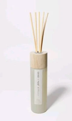 SAND + FOG Reed Diffuser WHITE VANILLA Fragrance Oil Seaglass Spa Bottle - Image 1 of 2