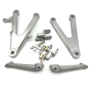 Motorbike Silver Front Foot Pegs Bracket Fit For Yamaha YZF-R1 YZF R1 2002-2003 - Picture 1 of 7