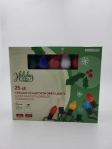 Holiday Living 25ct Keramik C9 mehrfarbig Weihnachtsbeleuchtung Partylichter - Bild 1 von 16