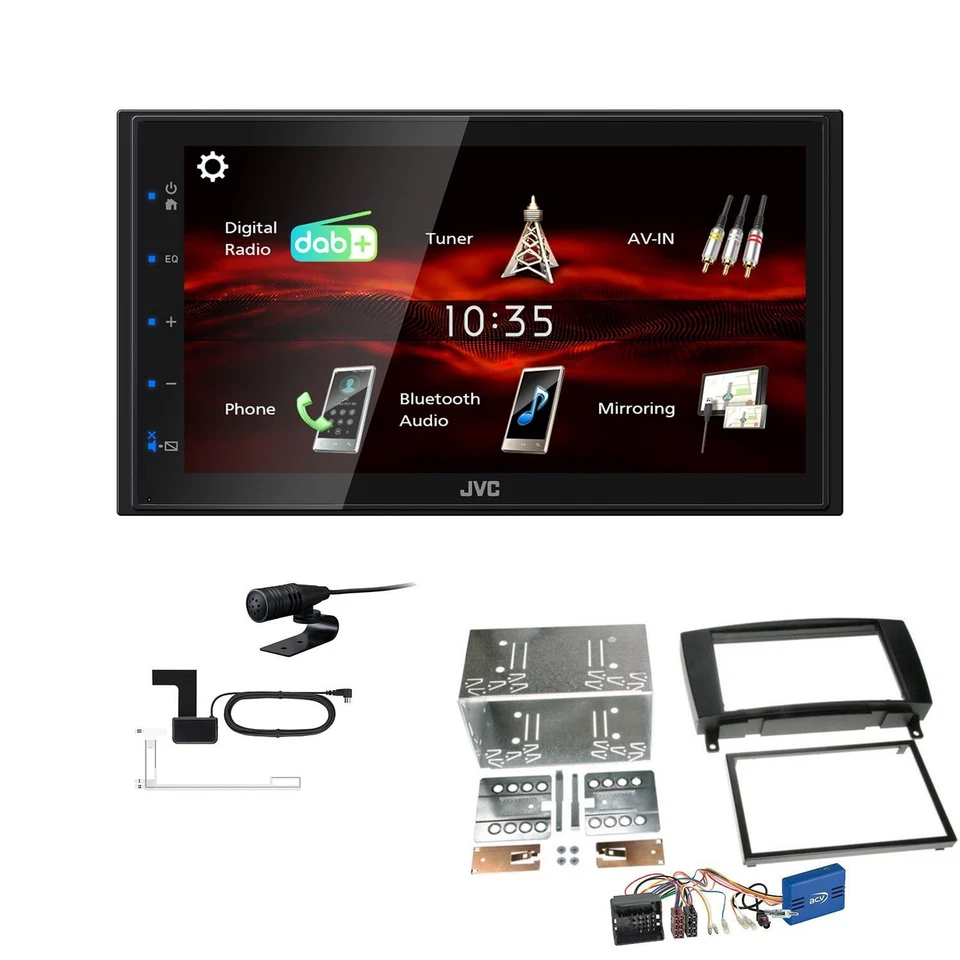 JVC KW-M180DBT 2DIN DAB+ Autoradio für Mercedes Benz CLK Facelift inkl Canbus - Bild 1 von 4
