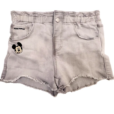Pantalones Cortos Vaqueros Disney + Zara 3t 4t Niño Bebé Niñas Mickey Mouse Bordados Gris Foto 1 de 4