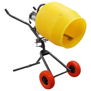 100L(3.5 cu.ft) Movable Cement Mixer Concrete Mortar Blender 110V Polythene Drum - Picture 1 of 23