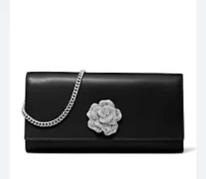 Michael Kors Bellamie Clutch Black/ Silver Hardware - Picture 1 of 13