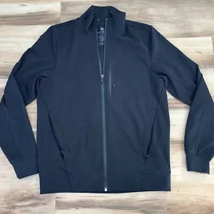 Mack Weldon Atlas Jacket Mens Medium Black Full Zip Mock Neck Stretch Active - Picture 1 of 9