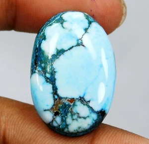 23.35 Ct Natural Blue Turquoise Cabochon Cut | AAA Quality Loose Gemstone - Picture 1 of 7