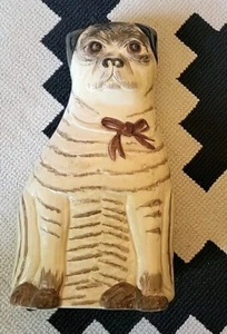 Vintage Pug Dog Porcelain Pottery MCM Cute - Picture 1 of 3