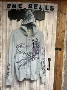 VHTF Vintage Y2K Geisha Embroidered Lucky Full Zip Sweatshirt XL - Picture 1 of 11