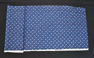 VIP Cranston Print Works Navy Blue w Purple Flowers Cotton Fabric 44" x 2 yd 16" - Picture 1 of 9