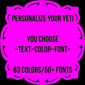 Custom Name Vinyl Decal For Your Yeti Rambler Tumbler Coldster Lowball Monogram - Picture 1 of 12