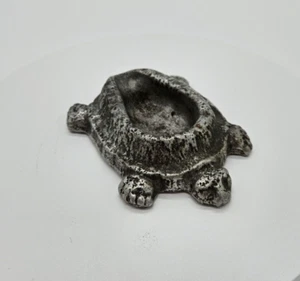 RARE Vintage Lennart Swanson Heavy Solid Pewter Marked Turtle Ashtray - Picture 1 of 5