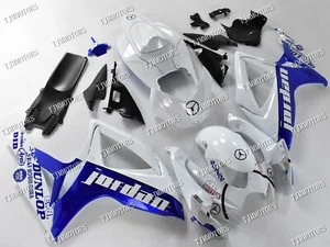 For 06-07 Suzuki GSXR600/750 Blue White ABS Injection Mold Bodywork Fairing Kit - Picture 1 of 9