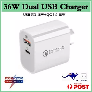 20W PD USB Type-C Charger Power Adapter Wall Plug For iPhone 12 11 Pro Max iPad - Picture 1 of 22