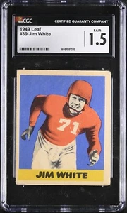 1949 Leaf #39 Jim White New York Giants - CGC 1.5 Fair - Picture 1 of 2