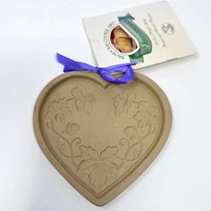 RARE 2000 Art Nouveau Heart Hill Brown Bag Cookie Art Ceramic Mold 5.75" - Picture 1 of 13