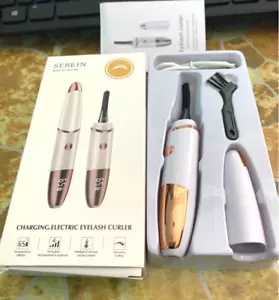 USB Electric Heated Eyelash Curler Long Lasting LCD 3D Lashes Perm Curling Tool - Picture 1 of 2