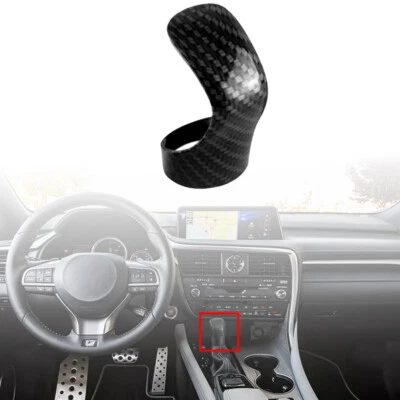 Carbon Fiber Car Gear Shift Knob Cover Trim For Lexus ES ES300h ES350 2016-2018 - Image 1 of 4