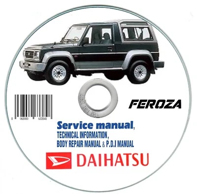 Daihatsu Feroza "F300" (1989-1992) manuale officina su cd - Immagine 1 di 4