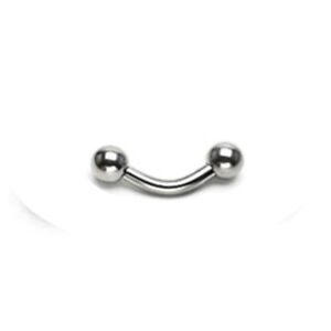 10 12 14 18 Ga 316L Surgical Stainless Steel Curved Basic Barbell with Ball D56