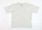 Easy Mens Grey Cotton T-Shirt Size M V-Neck
