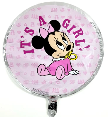Globo de helio M&D Mylar vintage años 80 Disney Minnie Mouse es una niña baby shower Foto 1 de 4