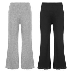 Kids Girls Trousers Tumbling Pants Sport Sportwear Elastic Waistband Daily Wear - Picture 1 of 20