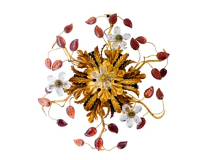 BANCI Mid Century Flowers Glass Murano Wall Light Ceiling Chandelier BAGUES #2 - Picture 1 of 12