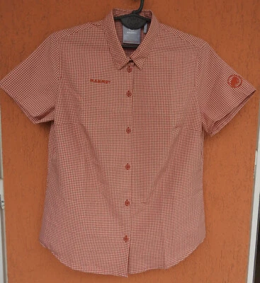 女士 MAMMUT 户外格子衬衫短袖远足聚酯纤维 (M) — 第 1/4 张图片