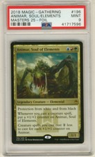 MAGIC MTG MASTERS 25 ANIMAR, SOUL OF ELEMENTS #196 FOIL PSA 9 MINT #*