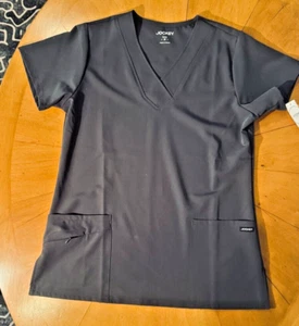 JOCKEY Scrub Top, V Neck Womens Charcoal M Style 2206-1004 NWT - Picture 1 of 2