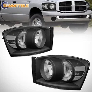 Black Housing Clear Corner Headlight For 2006-2009 DODGE RAM 1500 2500 3500 New - Picture 1 of 7