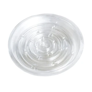 5 Pack Flowers Pot 12'' Plastic Clear Reusable Sturdy Saucer Plant Drip Trays - Picture 1 of 16
