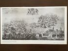 1588 SPANISH ARMADA : PICTURE PRINT OF THE ARMADA OFF CALAIS FROM PINE ENGRAVING