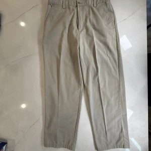 Dockers Men’s Khaki Pants W34 L30 Flat Front Relaxed Fit 100% Cotton - Picture 1 of 10