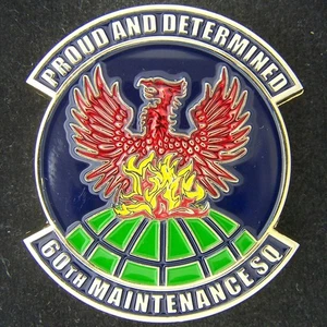 60th Maintenance Squadron Challenge Coin - Picture 1 of 2