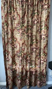 Vintage Französischer Landhausstil Gardine Paneele Blumen Rosensträuße Schnörkel 42x84 - Bild 1 von 5
