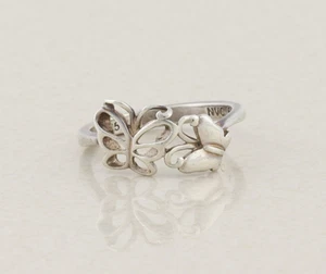 Sterling Silver Butterfly Ring Size 6 1/2 - Picture 1 of 8