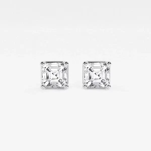 Pendiente de diamantes cultivados en laboratorio de 2 quilates IGI Asscher Cut E VS1 regalo femenino - Imagen 1 de 8