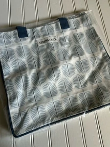 Serena & Lily Printed Shopper Tote Bag Coastal Blue Cloth New In Bag - Picture 1 of 5
