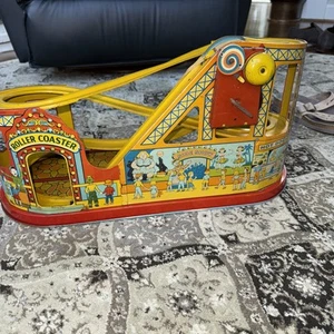 Vintage J. Chein #275 Tin Litho Wind Up Roller Coaster No Cars Works - Picture 1 of 4