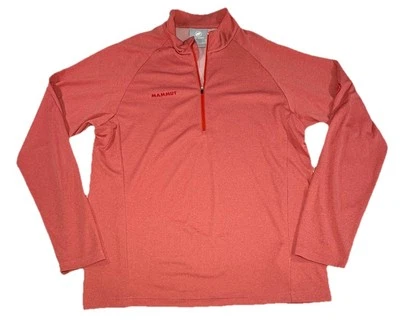 Pullover informal con logotipo elástico con cremallera rosa 1/4 talla XL de Mammut para hombre Foto 1 de 4