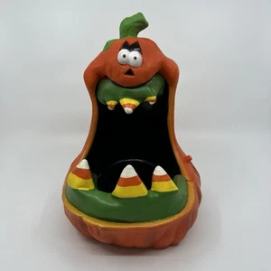 Halloween großer Mund sprechender animierter Kürbis Süßigkeiten Schüssel Schale Gemmy funktioniert! - Bild 1 von 11