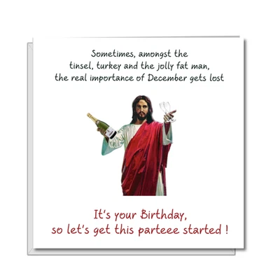 SWIZZOO Funny December Birthday Card Son Friend Christmas Amusing Humorous Humour
