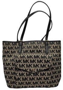 MICHAEL KORS JET SET SIGNATURE MEDIUM SNAP POCKET TOTE MOCHA (EPJ030070) - Picture 1 of 12